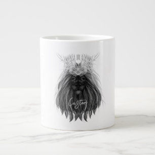 Black Lion met Antlers Crown en Monogram Extra Grote Beker