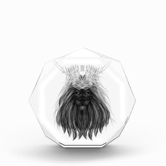 Black Lion met Antlers Crown en Monogram Fotoblokken (Voorkant)