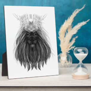 Black Lion met Antlers Crown en Monogram Fotoplaat