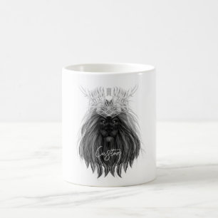 Black Lion met Antlers Crown en Monogram Koffiemok