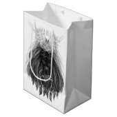 Black Lion met Antlers Crown en Monogram Medium Cadeauzakje (Voorkant Gekanteld)