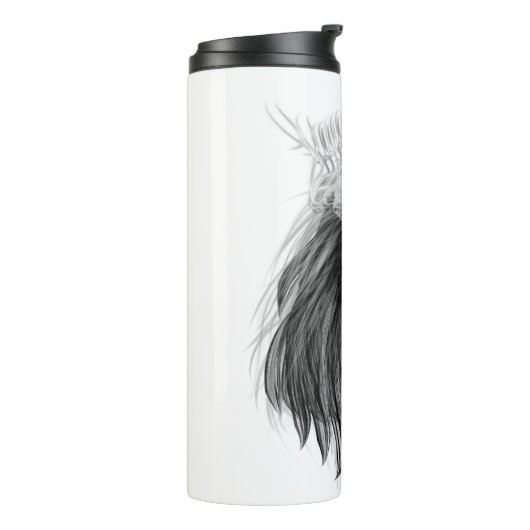 Black Lion met Antlers Crown en Monogram Thermosbeker (Gedraaid links)