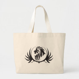 Black Lions Head Grote Tote Bag