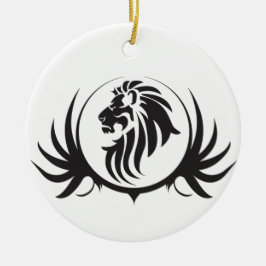 Black Lions Head Keramisch Ornament