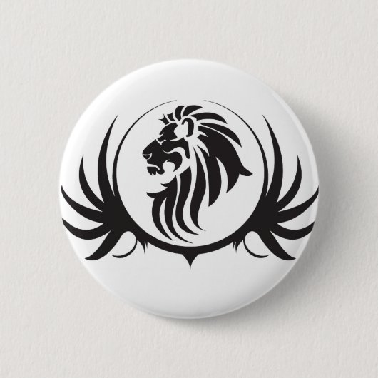 Black Lions Head Ronde Button 5,7 Cm (Voorkant)