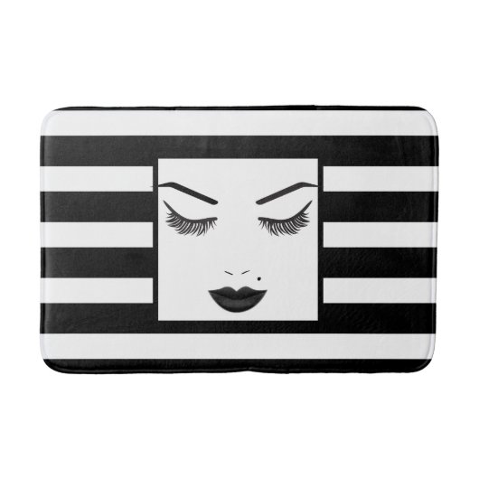 Black Lips Beauty Makeup Face Lashes & Eyebrows Badmat (Voorkant)
