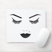 Black Lips Makeup Face Eyebrows Lips Glam Beauty Muismat (Met muis)