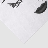 Black Lips Makeup Face Eyebrows Lips Glam Beauty Tissuepapier (Detail)