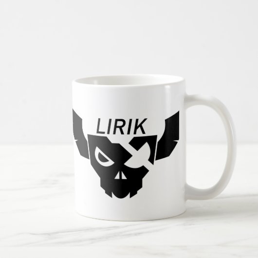 Black Lirik logo op witte mok (Rechts)