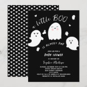 Black Little Boo is te danken aan Halloween Baby s Kaart (Voorkant / Achterkant)