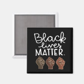 Black Lives Blm Human Rights Black History Month  Magneet (Voorkant / Achterkant)