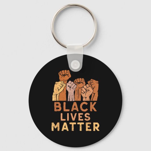 Black Lives Blm Human Rights Black History Month  Sleutelhanger (Voorkant)