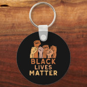 Black Lives Blm Human Rights Black History Month  Sleutelhanger (Voorkant)
