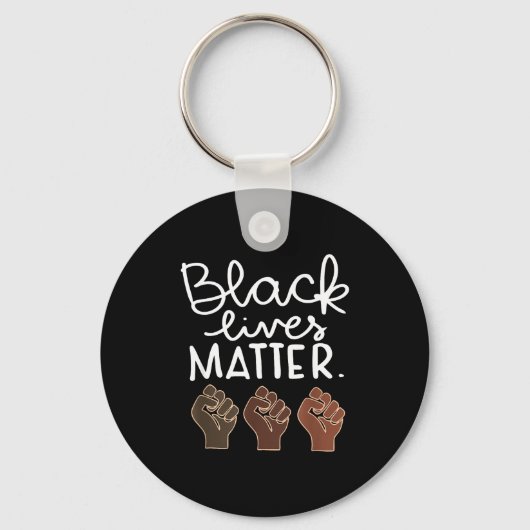 Black Lives Blm Human Rights Black History Month  Sleutelhanger (Voorkant)