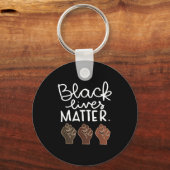 Black Lives Blm Human Rights Black History Month  Sleutelhanger (Voorkant)