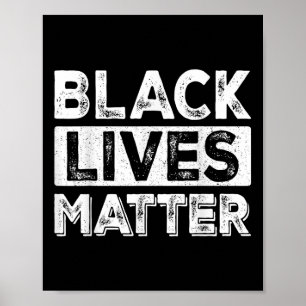 Black Lives BLM Mensenrechten Kinder Mannen Vrouwe Poster