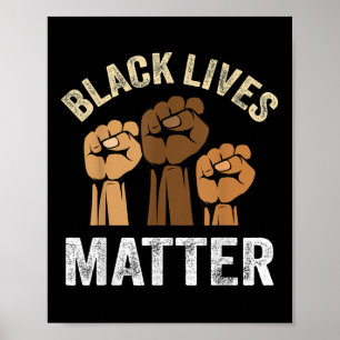 Black Lives Blm Zwarte Empowerment Kinderen Mannen Poster