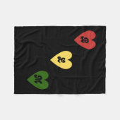 Black Lives Hearts Sticker Fleece Deken (Voorkant (Horizontaal))
