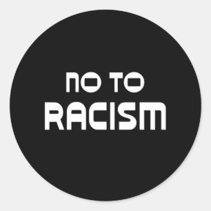 Black Lives Materie No to Racism Ronde Sticker