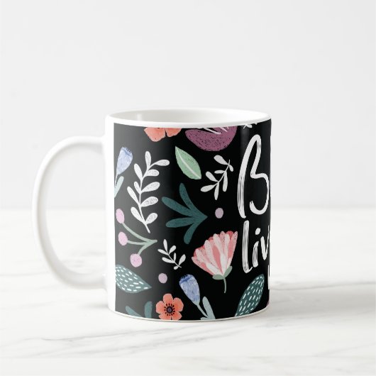 Black Lives Matt Floral Mug (Gauche)