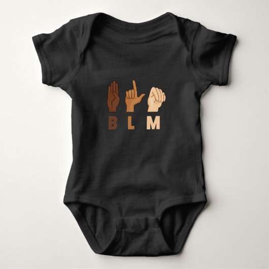 Black Lives Matte ASL Equality BLM Gift Romper (Voorkant)