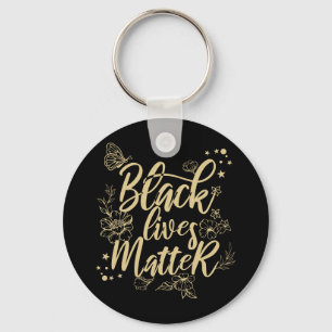 Black Lives Matte  Legant Black en Gold BLM Sleutelhanger