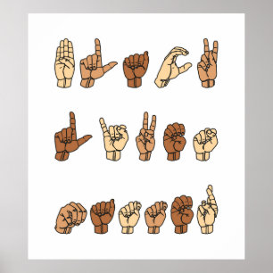 Black Lives Matter Amerikaanse Gebarentaal Poster