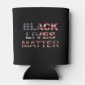 Black Lives Matter | Amerikaanse vlag Blikjeskoeler (Achterkant)