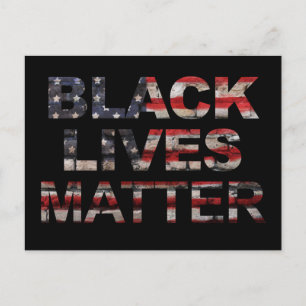 Black Lives Matter Amerikaanse vlag Briefkaart