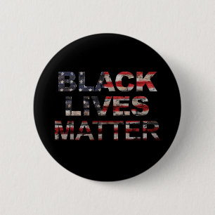 Black Lives Matter   Amerikaanse vlag Ronde Button 5,7 Cm