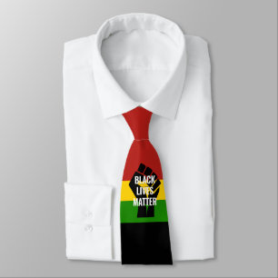 BLACK LIVES MATTER BHM Eerste Monogrammen Stropdas