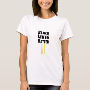 Black Lives Matter BLM 3 Yellow Stripes T-shirt