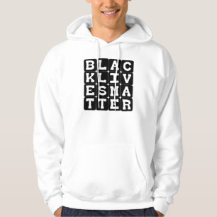 Black Lives Matter BLM in vierkant patroon Hoodie