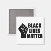 Black Lives Matter - BLM Logo Magneet (Voorkant / Achterkant)