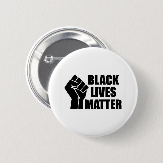 Black Lives Matter - BLM Logo Ronde Button 5,7 Cm (Voorkant /achterkant)