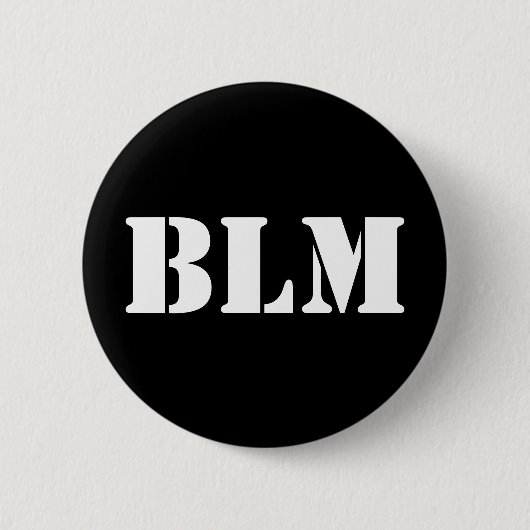 Black Lives Matter BLM Pin Ronde Button 5,7 Cm (Voorkant)