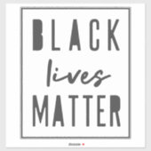 Black Lives Matter | BLM Race Equality Car Bumper Sticker (Vel)