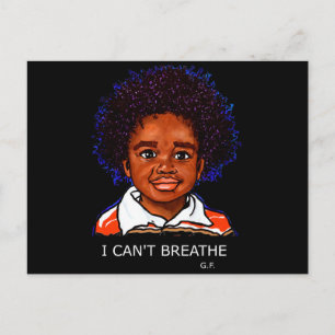 Black Lives Matter Child Boy I Can't Breit the Hel Briefkaart