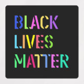 Black Lives Matter Colorful Stencil 01 Labels (Design 1)