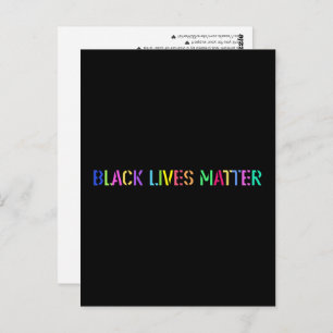 Black Lives Matter Colorful Stencil 02 Briefkaart