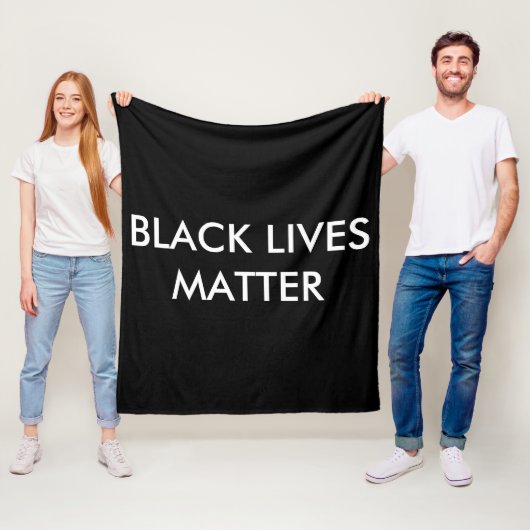 Black Lives Matter Custom Fleece Blanket, BLM (In situ)