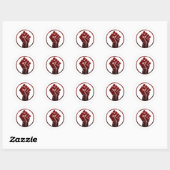 Black Lives Matter FIST 3 #BLM Ronde Sticker (Vel)