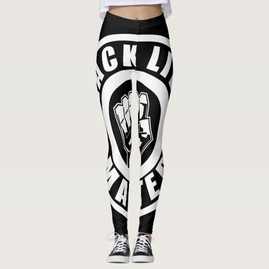 Black Lives Matter, Fist, Black Power, BHM Leggings (Voorkant)