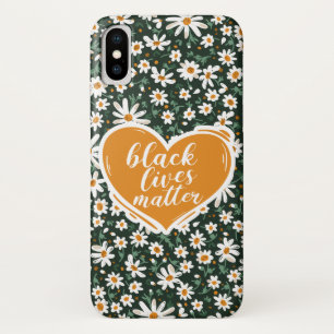 Black Lives Matter Flower Telefoonhoesje iPhone X Hoesje