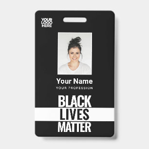 Black Lives Matter Foto, streepjescode, Logo, naam Badge