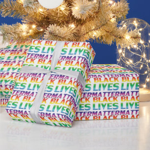 "Black Lives Matter" lgbt lgbtq pride white gift Cadeaupapier