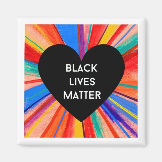 BLACK LIVES MATTER magnet Magneet (Voorkant)