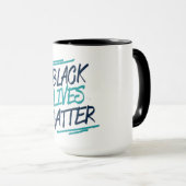 Black Lives Matter Modern Typographic Coffee Mug (Devant droit)