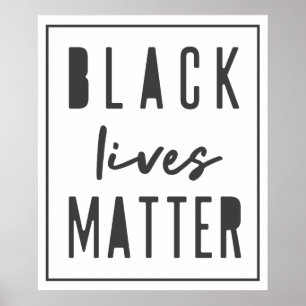 Black Lives Matter   Moderne WA-rassengelijkheid Poster