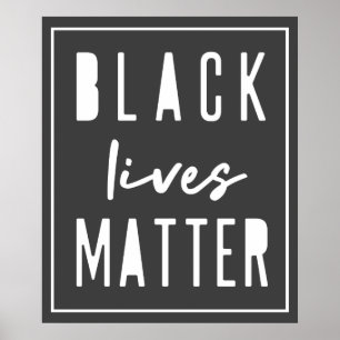 Black Lives Matter   Moderne WA-rassengelijkheid Poster